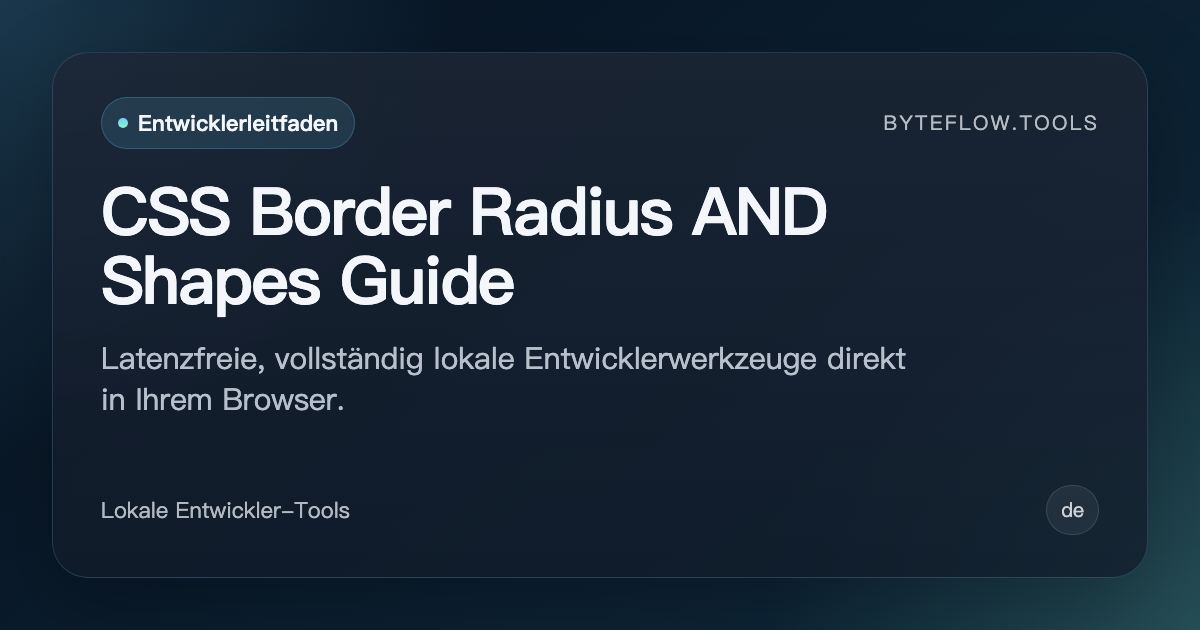 Visueller Leitfaden zu CSS Border Radius und Formen | byteflow.tools