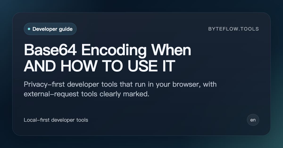 Base64 Encoding: When and How to Use It | byteflow.tools