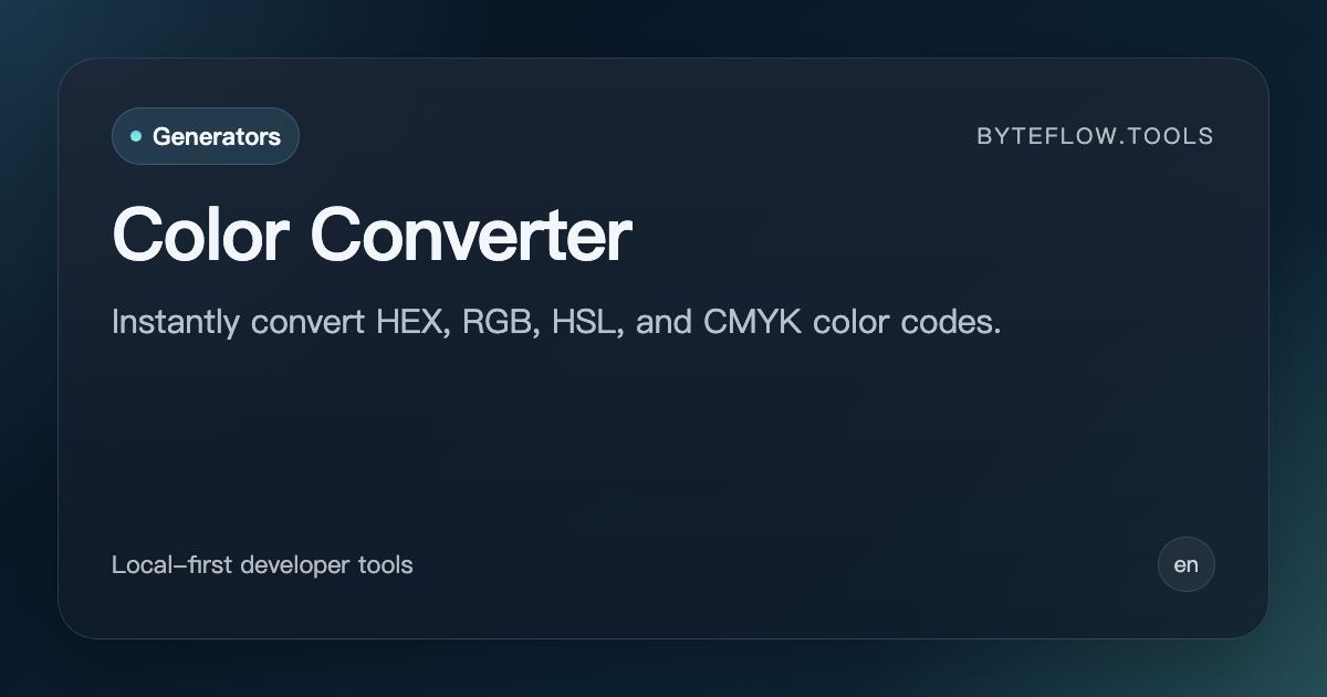 Color Converter - Free Online | byteflow.tools
