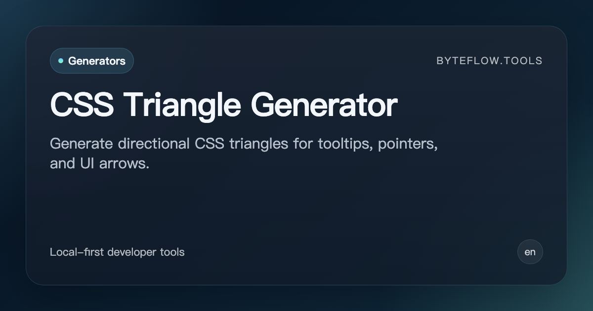 CSS Triangle Generator - Free Online | byteflow.tools