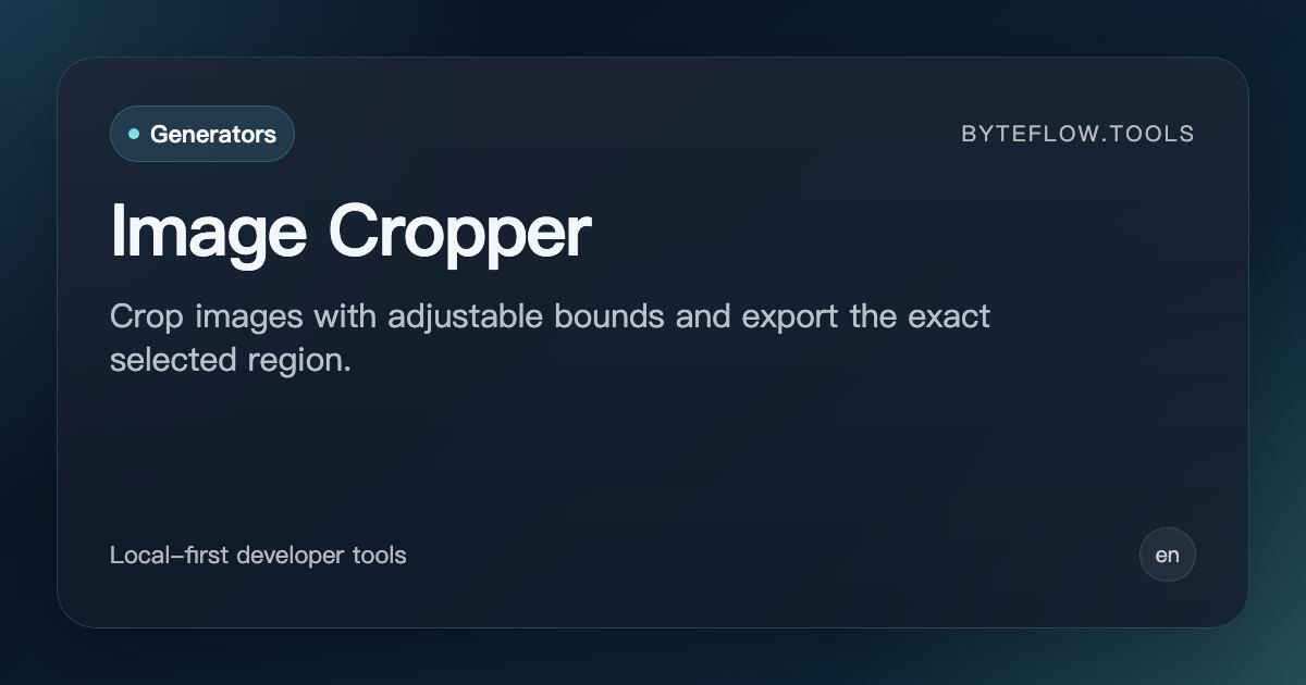 Image Cropper - Free Online | byteflow.tools