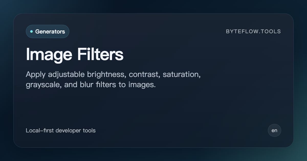 Image Filters - Free Online | byteflow.tools