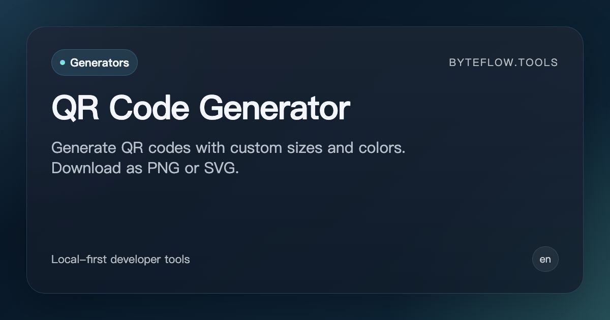 QR Code Generator & Decoder - Free Online | byteflow.tools