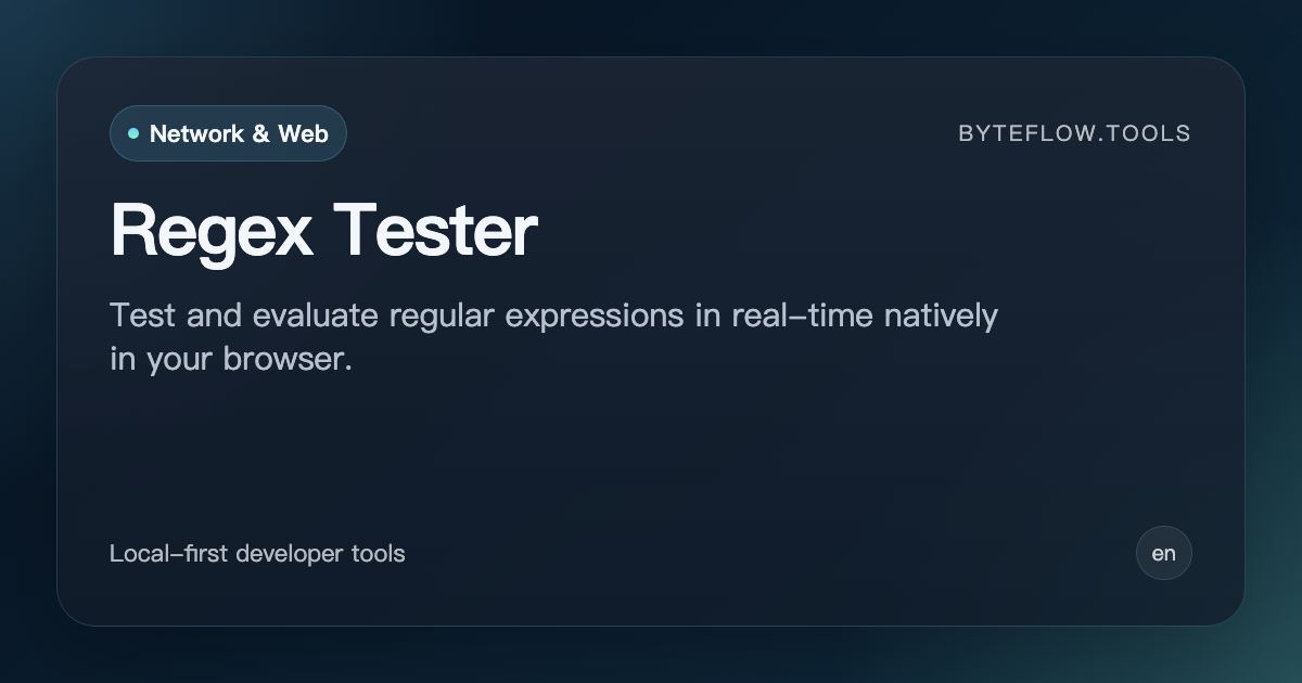 Regex Tester - Free Online | byteflow.tools
