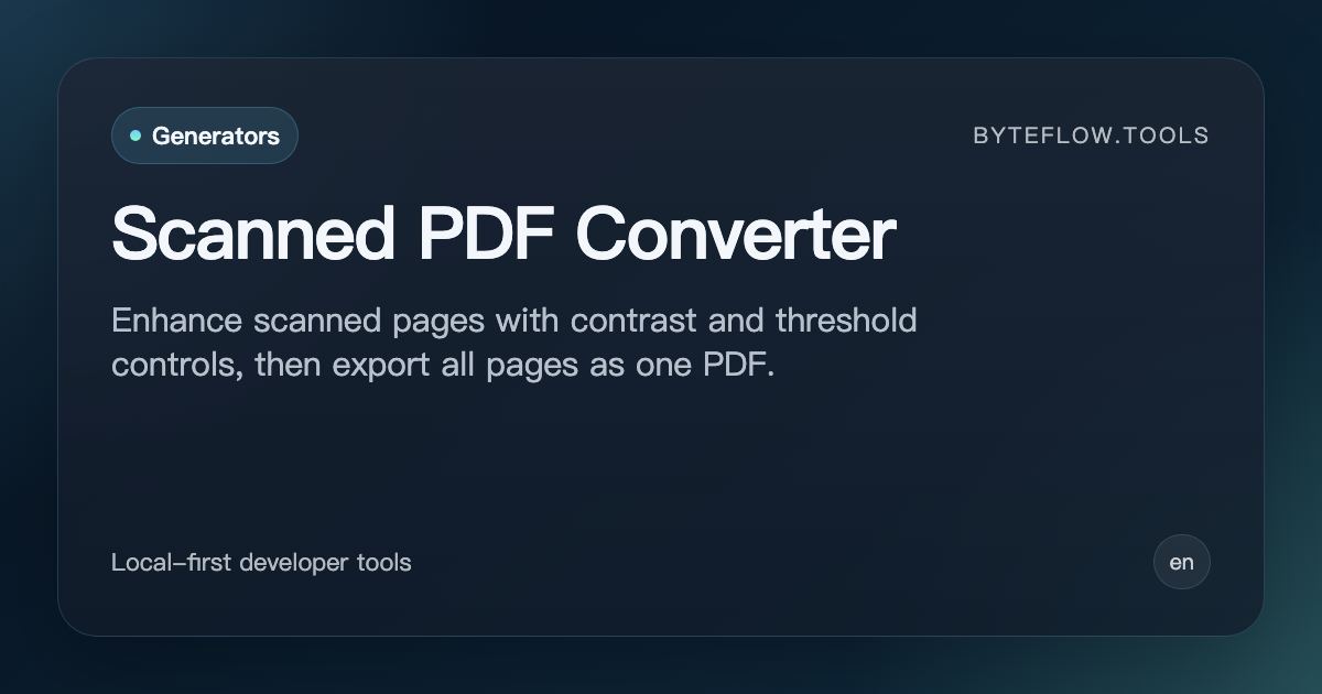Scanned PDF Converter - Free Online | byteflow.tools