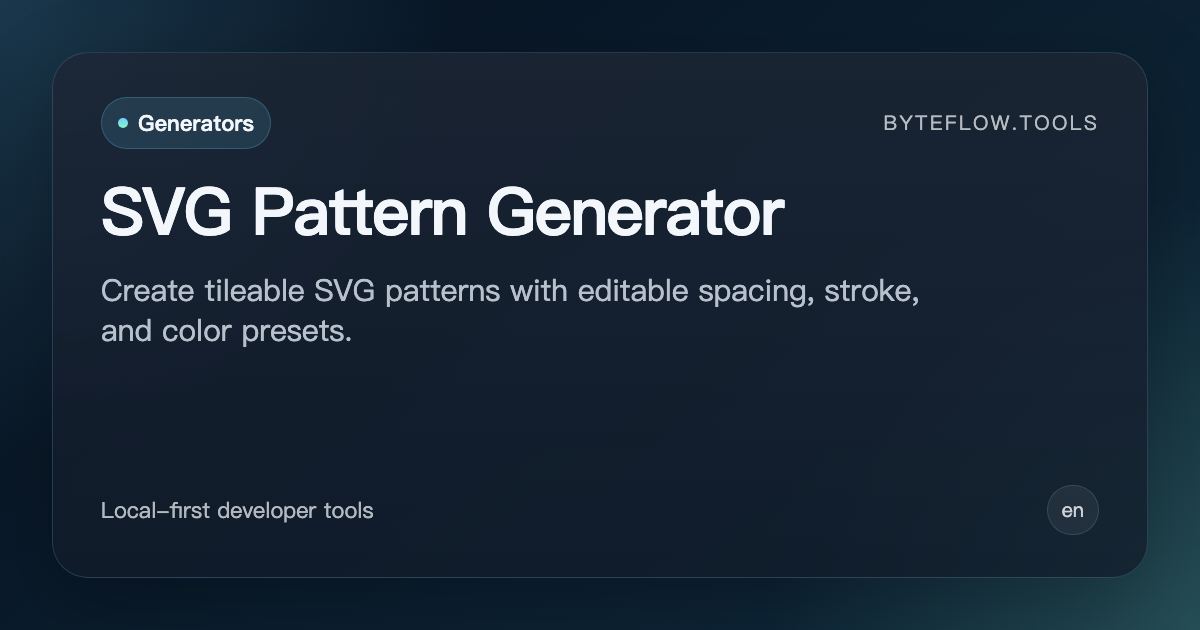 SVG Pattern Generator - Free Online | byteflow.tools
